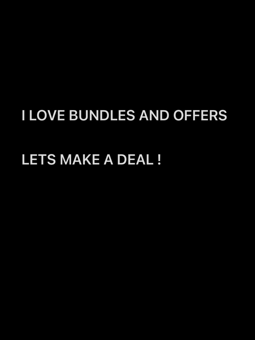 Let’s Make a bundle Deal!